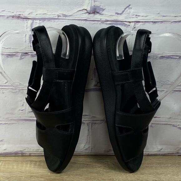 SAS Huggy Cross Strap Sandals Women's Size 9.5 M Black Slingback Comfort Walking - Picture 5 of 8